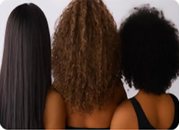 Cheveux lisses, bouclés, frisés et crépus représentés